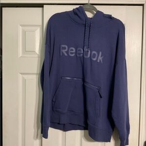 Reebok Navy Hoodie with Zipper Pocket